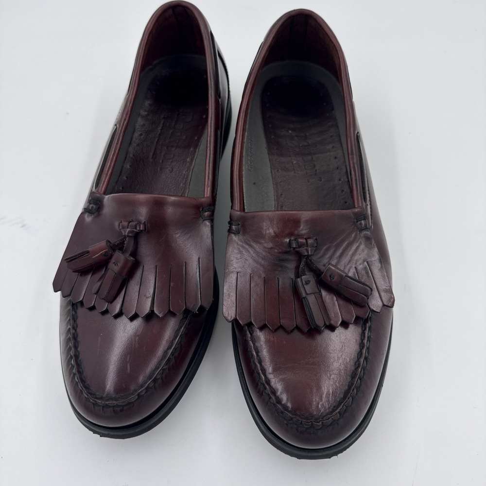 Rockport Cordovan Tassel Loafers Men's 11M Burgundy Leather Upper Vibram